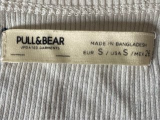 Top Blanco Cropped de Canalé Talla S