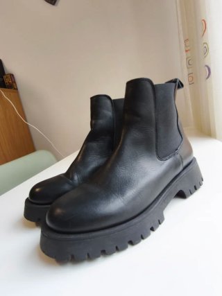 Botines Chelsea de Piel Negros Talla 40