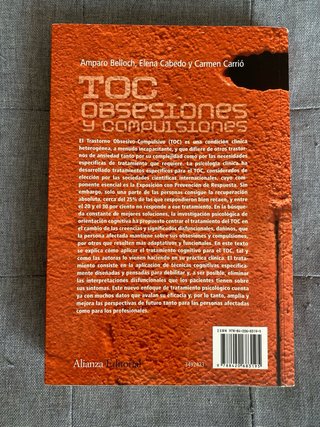 Libro TOC tratamiento cognitivo
