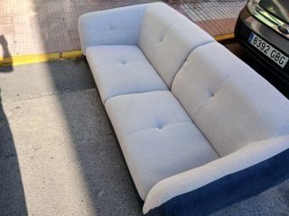 Sofá de 3 plazas bicolor