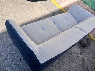 Sofá de 3 plazas bicolor