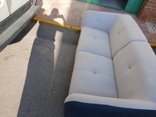 Sofá de 3 plazas bicolor