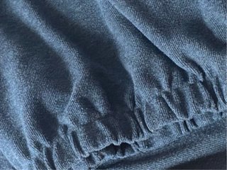 Sudadera Cropped con Capucha Azul Gris M