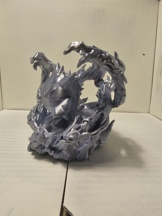 Statua Gengar con aura d'ombra stampata 3D