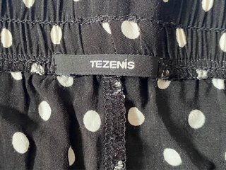 Pantalón Negro de Lunares Pierna Ancha Talla M