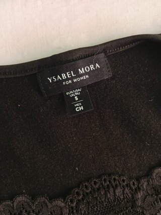 Camiseta térmica negra Ysabel Mora encaje S