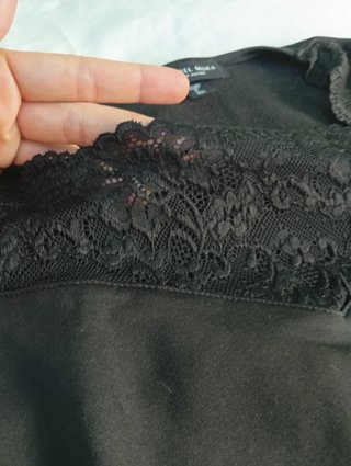 Camiseta térmica negra Ysabel Mora encaje S