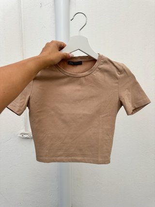 Camiseta Zara Beige Talla XS