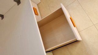Estructura de cama individual madera con cajones