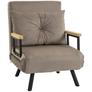 Sillón cama convertible tapizado 3 en 1 con respal