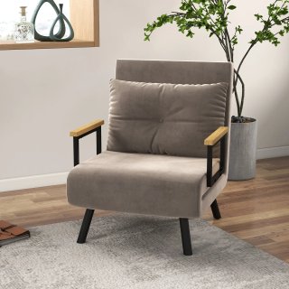 Sillón cama convertible tapizado 3 en 1 con respal