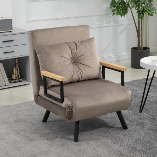 Sillón cama convertible tapizado 3 en 1 con respal