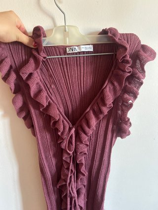 Top Zara con Volantes Morado