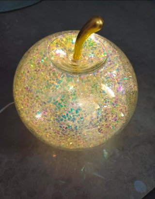 Lámpara Manzana Cristal LED