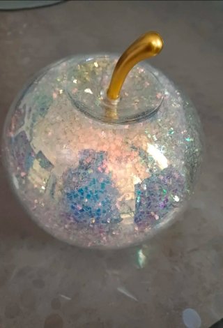 Lámpara Manzana Cristal LED