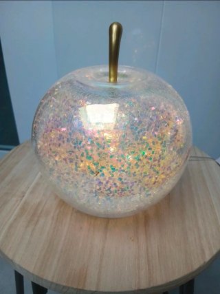 Lámpara Manzana Cristal LED