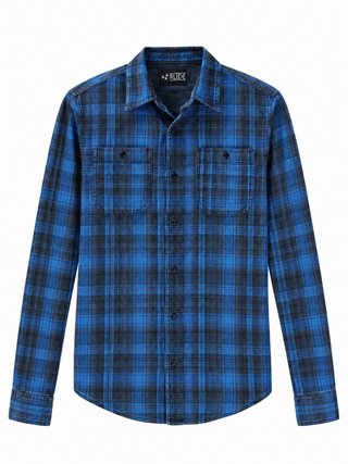 Camisa Rude Vintage Azul y Negra