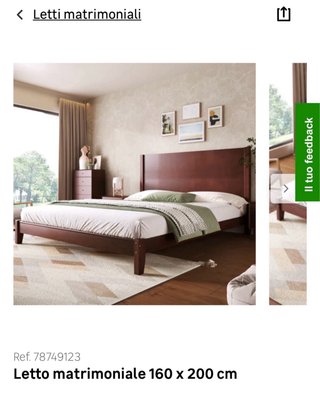 Letto matrimoniale in legno