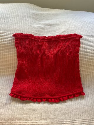 Top banda Bershka rojo talla única