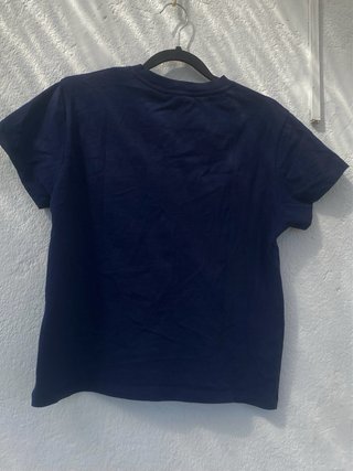 Camiseta Estampada Azul Marino Talla S