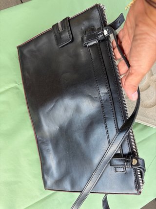 Bolso Cartera Zara Negro y Amarillo