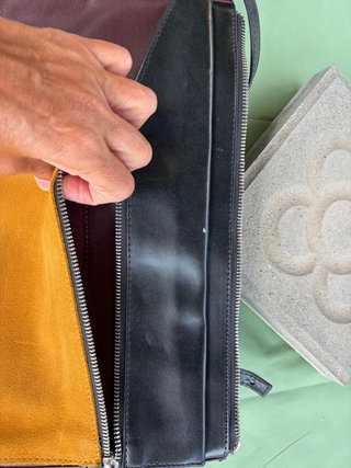 Bolso Cartera Zara Negro y Amarillo