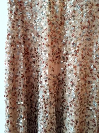 Vestido de fiesta lentejuelas dorado
