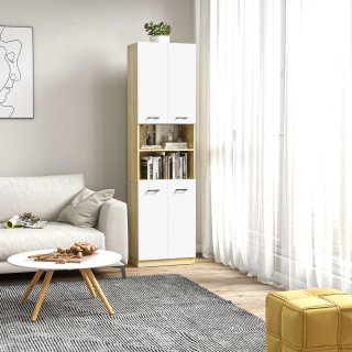 Mueble de baño de aglomerado blanco con 2 armarios