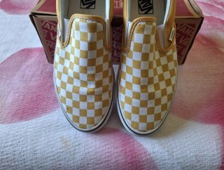 Vans Classic Slip-On Checkerboard Gialle (42)
