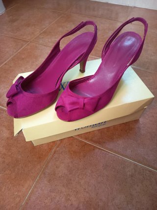 Zapatos de tacón rosa Marypaz