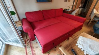 Sofá Cama 3 Plazas IKEA Rojo