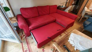 Sofá Cama 3 Plazas IKEA Rojo