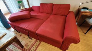 Sofá Cama 3 Plazas IKEA Rojo