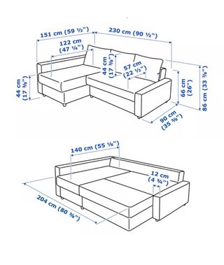 Sofá cama IKEA beige
