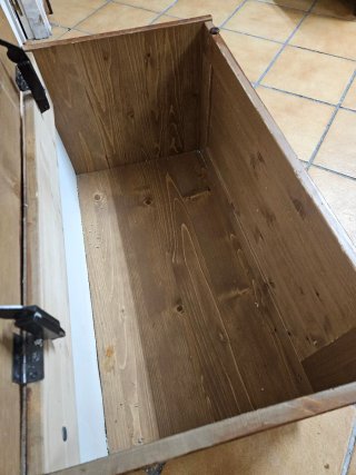 Baúl Rústico Ikea Madera con Bisagras Anticaídas