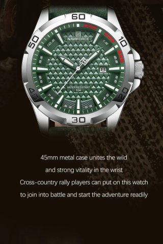 Reloj NAVIFORCE Verde y Plateado