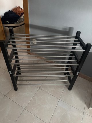 Zapatero 4 Niveles Metálico y Madera