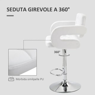 Taburete alto moderno con respaldo y reposabrazos,