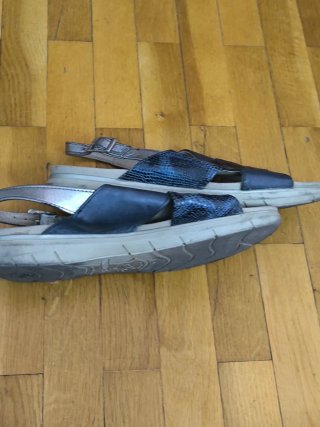 Sandalias Pitillos Mujer Talla 39 Negro/Plata