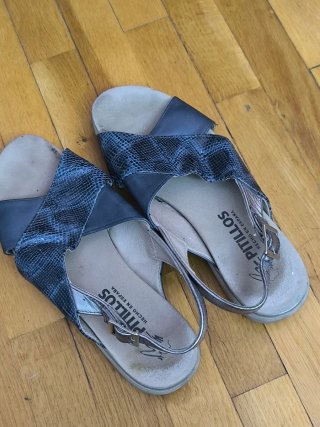 Sandalias Pitillos Mujer Talla 39 Negro/Plata