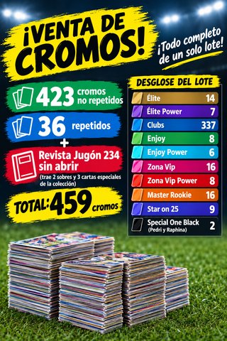 Lote 459 cromos MegaCracks + Revista Jugón 234