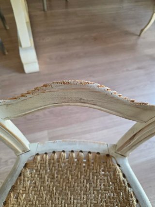 5 Sillas Vintage Madera y ratán