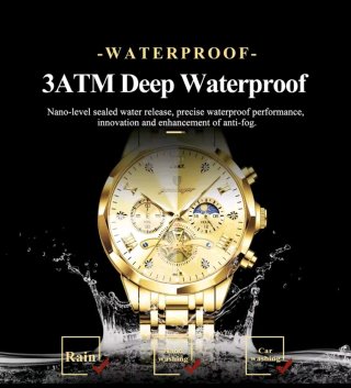 Reloj Poedagar Dorado para Hombre
