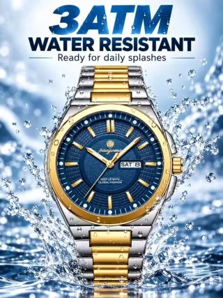 Reloj Paazomu Azul y Dorado