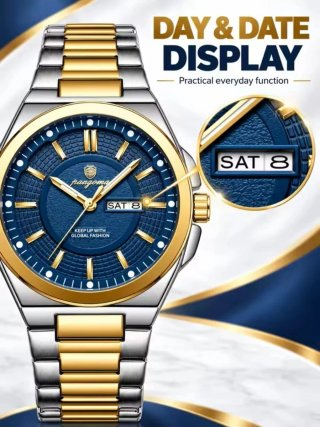 Reloj Paazomu Azul y Dorado