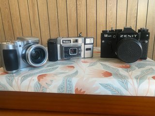 Lote de 3 Cámaras Analógicas Zenit Welica Kodak