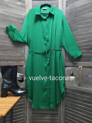 Vestido camisero o kimono ♡ Stradivarius * talla L