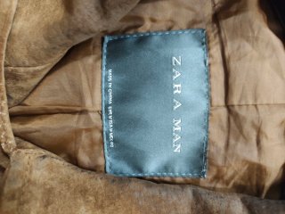Chaqueta de Ante Zara Man Marrón