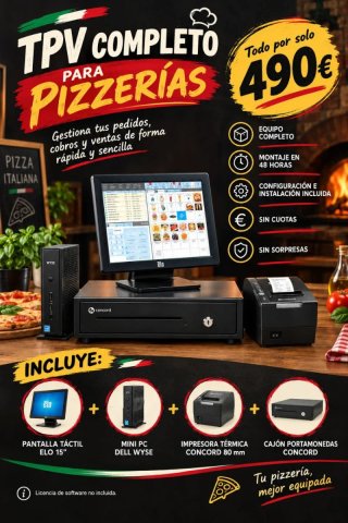 TPV Completo para Pizzería