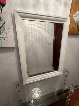 Mueble Recibidor y Espejo de Cristal